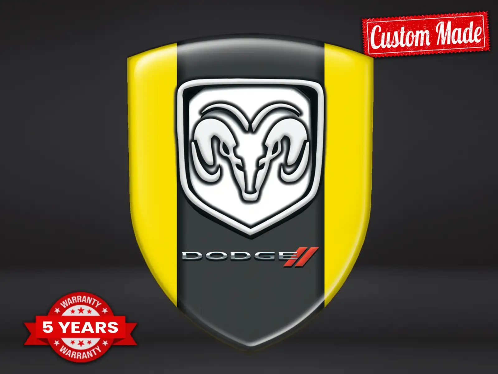 Dodge Gedruckte Logoaufkleber Pro Max Robust Elegant